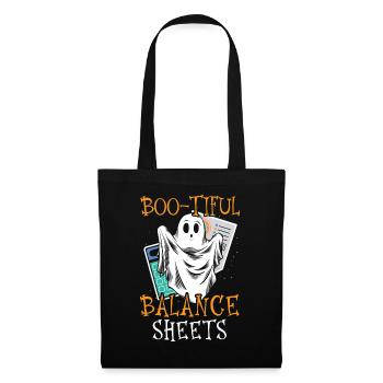 Boo-tiful Bilanzen Buchhalter Halloween - Stoffbeutel - Schwarz - Vorne