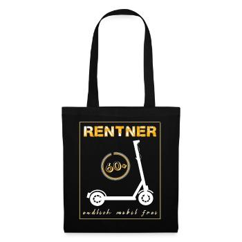 Rentner mobil - Stoffbeutel - Schwarz - Vorne