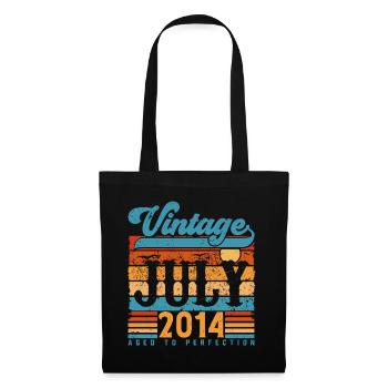 Juli 2014, Juli 2014 Geburtstagsgeschenk. - Stoffbeutel - Schwarz - Vorne