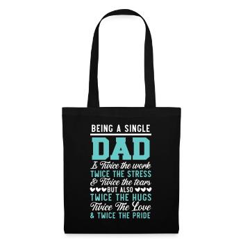 Single Dad Vatertag Bester Daddy aller Zeiten - Stoffbeutel - Schwarz - Vorne