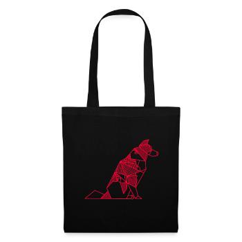 Schlauer Border Collie Hütehund - Stoffbeutel - Schwarz - Vorne