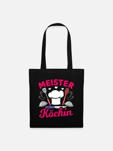 Meisterköchin Kochen Köchin Sterneköchin Küche - Stoffbeutel - Schwarz