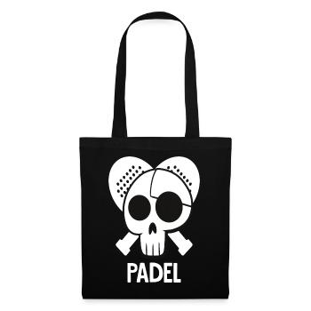Padel Padelspieler Padeltennis Paddle Padeltrainer - Stoffbeutel - Schwarz - Vorne