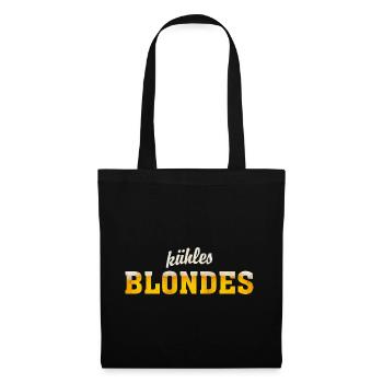 kühles Blondes - Stoffbeutel - Schwarz - Vorne