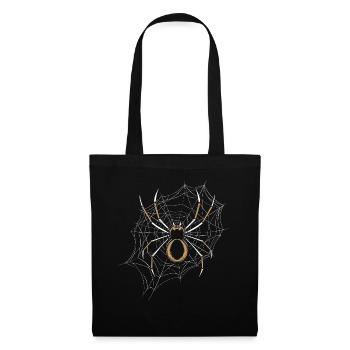 Spinnenliebhaber Spinnenflüsterer Arachnid Tarantu - Stoffbeutel - Schwarz - Vorne