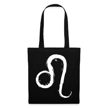Löwe Leo Sternzeichen Design Symbol Weiß Neu - Stoffbeutel - Schwarz - Vorne