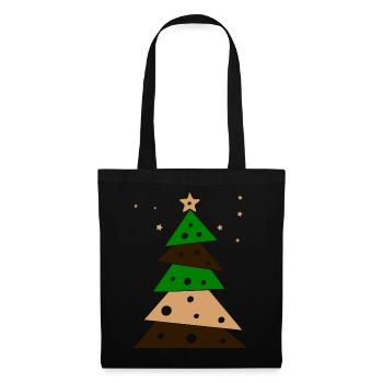 Tannenbaum - Stoffbeutel - Schwarz - Vorne