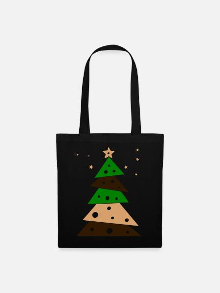 Tannenbaum - Stoffbeutel - Schwarz