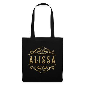 Alissa gold - Stoffbeutel - Schwarz - Vorne