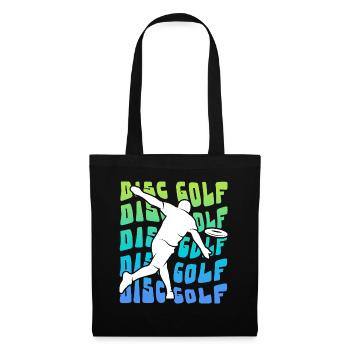 Discgolf Scheibe Vintage Disc Golf Discgolfer - Stoffbeutel - Schwarz - Vorne
