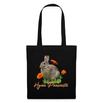 hyvää pääsiäistä Frohe Ostern - Stoffbeutel - Schwarz - Vorne