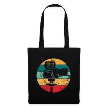 Kameramann Geschenk - Stoffbeutel - Schwarz - Vorne