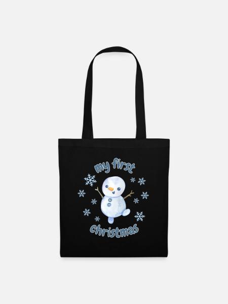 My first christmas - Mein erstes Weihnachten - Stoffbeutel - Schwarz