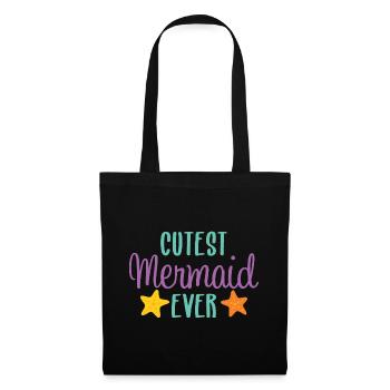 Cutest mermaid ever - Stoffbeutel - Schwarz - Vorne