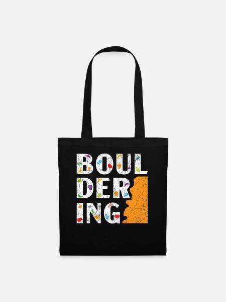 Boulderer Felskletterer Bergsteigen Bouldern - Stoffbeutel - Schwarz