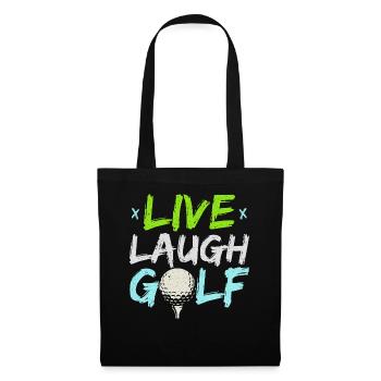 Leben Lachen Golfspieler Bester Golfer aller Zeite - Stoffbeutel - Schwarz - Vorne