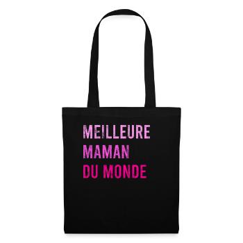 Meilleure Maman Du Monde - Stoffbeutel - Schwarz - Vorne