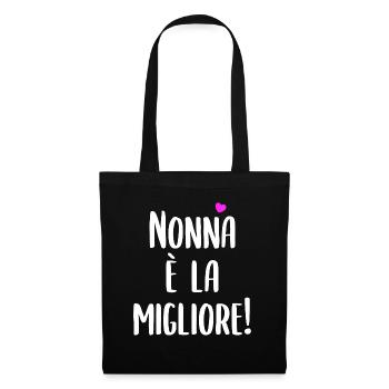 Nonna È La Migliore - Stoffbeutel - Schwarz - Vorne