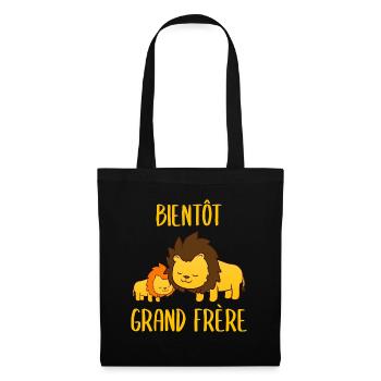 Bientôt Grand Frère - Stoffbeutel - Schwarz - Vorne