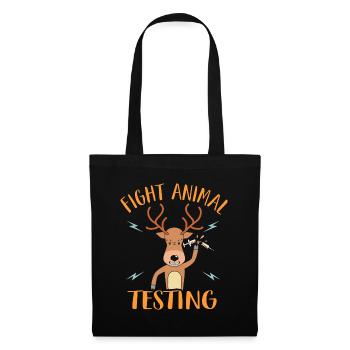 Fight Animal Testing Animal Rights Fighter - Stoffbeutel - Schwarz - Vorne
