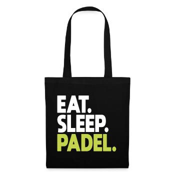 Padel Padelspieler Padeltennis Paddle Padeltrainer - Stoffbeutel - Schwarz - Vorne