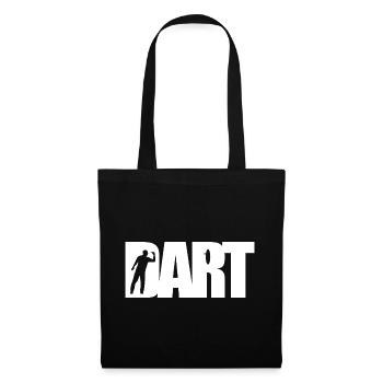 Dart Klassiker - Silhouette - Dartfan Dartspieler - Stoffbeutel - Schwarz - Vorne