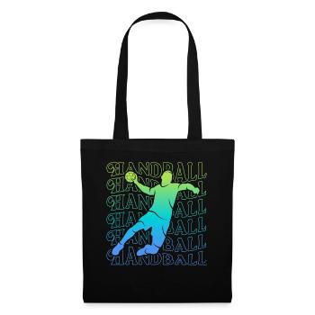 Handballspieler Handballer Jungen Handball Herren - Stoffbeutel - Schwarz - Vorne