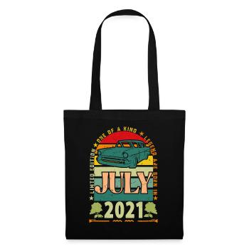 Geburtstagsgeschenk Juli 2021. - Stoffbeutel - Schwarz - Vorne