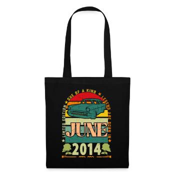 Geburtstagsgeschenk Juni 2014. Juni 2014 Juni 2014 - Stoffbeutel - Schwarz - Vorne