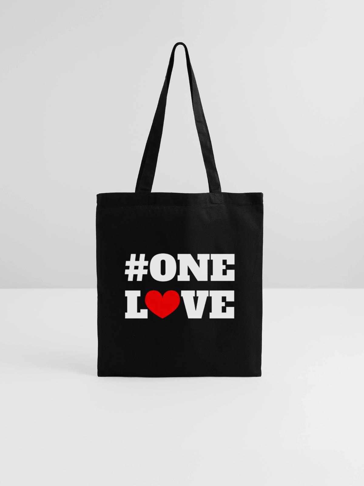 One Love - Stoffbeutel - Schwarz - Vorne