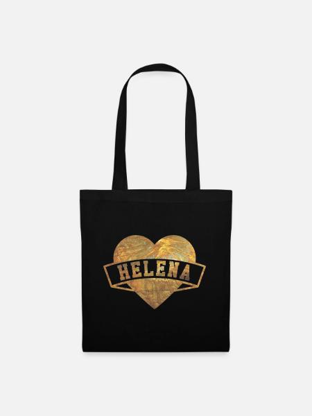 Helena Herzen Gold - Stoffbeutel - Schwarz