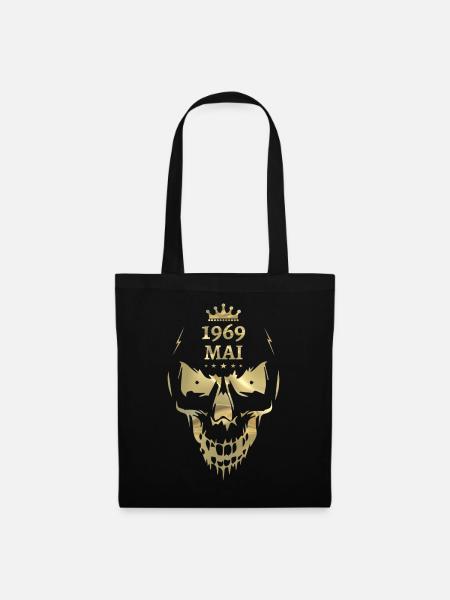 Mai 1969 Totenkopf Gold - Stoffbeutel - Schwarz