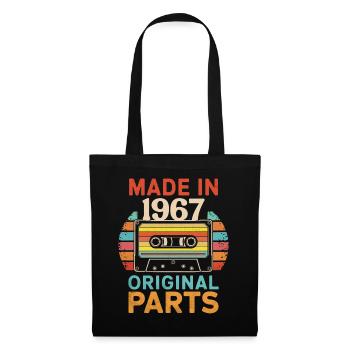 Geburtstag 1967 Original 70er 60er Kassettenband Retro - Stoffbeutel - Schwarz - Vorne