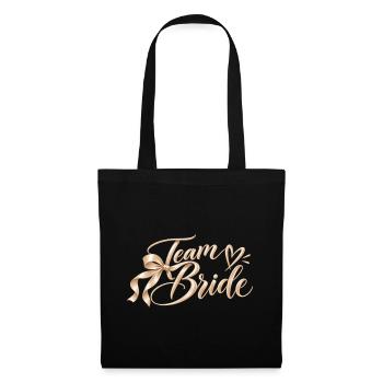 Team Bride Roségold  - Stoffbeutel - Schwarz - Vorne