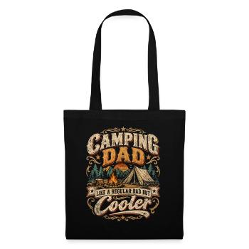 Camping Dad: Cooler als normaler Dad - Stoffbeutel - Schwarz - Vorne