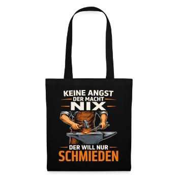 Angstfrei Schmieden Motiv - Stoffbeutel - Schwarz - Vorne
