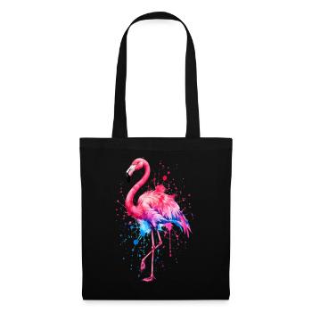 Niedlicher Flamingo Süße Flamingos - Stoffbeutel - Schwarz - Vorne