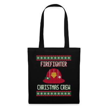 Firefighter Christmas Crew - Feuerwehr - Stoffbeutel - Schwarz - Vorne