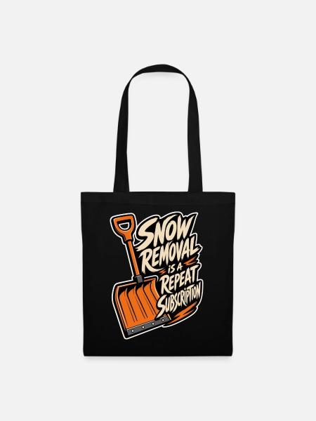 Schneeschippen – Snow Removal Repeat Subscription - Stoffbeutel - Schwarz