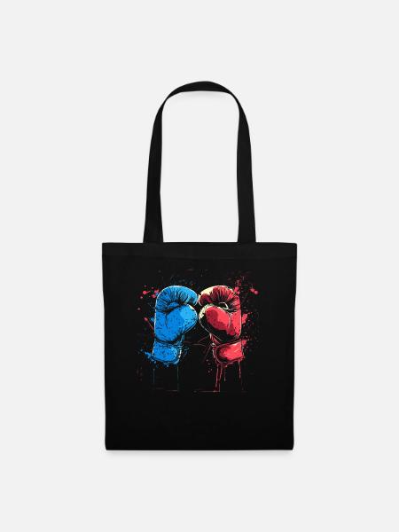 Kickboxhandschuhe Grafik - Stoffbeutel - Schwarz