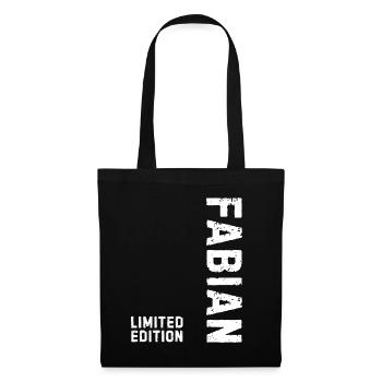 First Name Limited Edition Geburtstagsgeschenk für Fabia - Stoffbeutel - Schwarz - Vorne