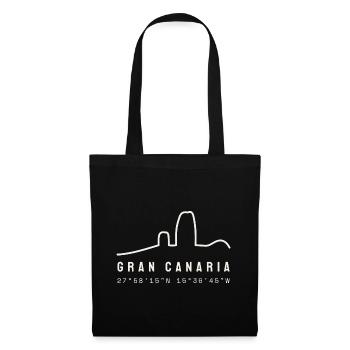 Koordinaten von Gran Canaria - Stoffbeutel - Schwarz - Vorne