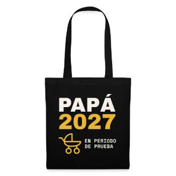 Papa 2027 - Stoffbeutel - Schwarz - Vorne