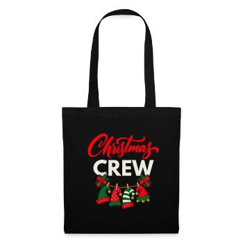 Weihnachts-Crew - Stoffbeutel - Schwarz - Vorne