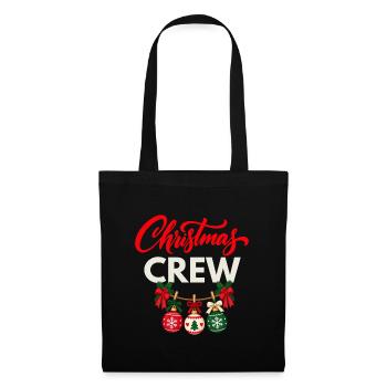 Weihnachts-Crew - Stoffbeutel - Schwarz - Vorne