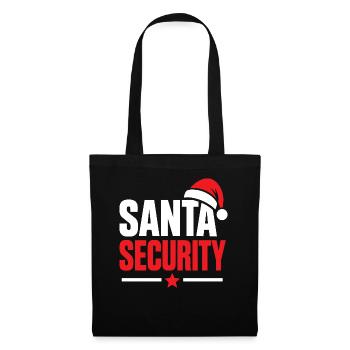 Weihnachtsmann-Sicherheitsemblem-Tee - Stoffbeutel - Schwarz - Vorne