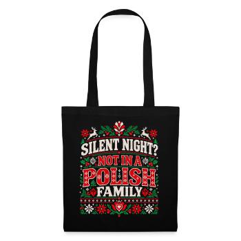 Lustiger polnischer Familien-Weihnachtshumor - Stoffbeutel - Schwarz - Vorne