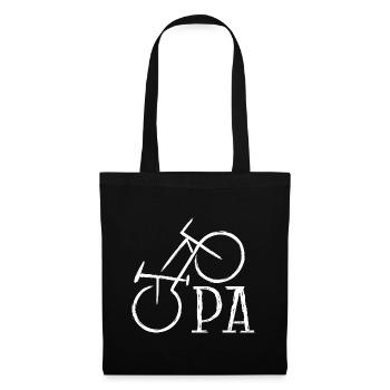 Opa Fahrrad – Bester Opa Geschenkidee - Stoffbeutel - Schwarz - Vorne