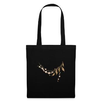 Pearl Elegance – Gold & Pearls - Stoffbeutel - Schwarz - Vorne
