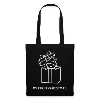 My First Christmas - Stoffbeutel - Schwarz - Vorne